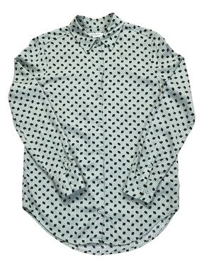 Equipment Femme Silk-Feel Button Front Blouse XS diamond Geo Print